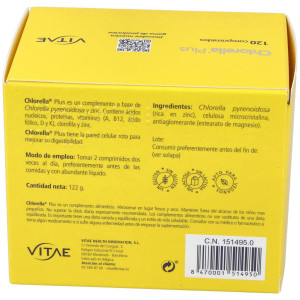 Chlorella Plus 120 Compr 1000Mg Vitae