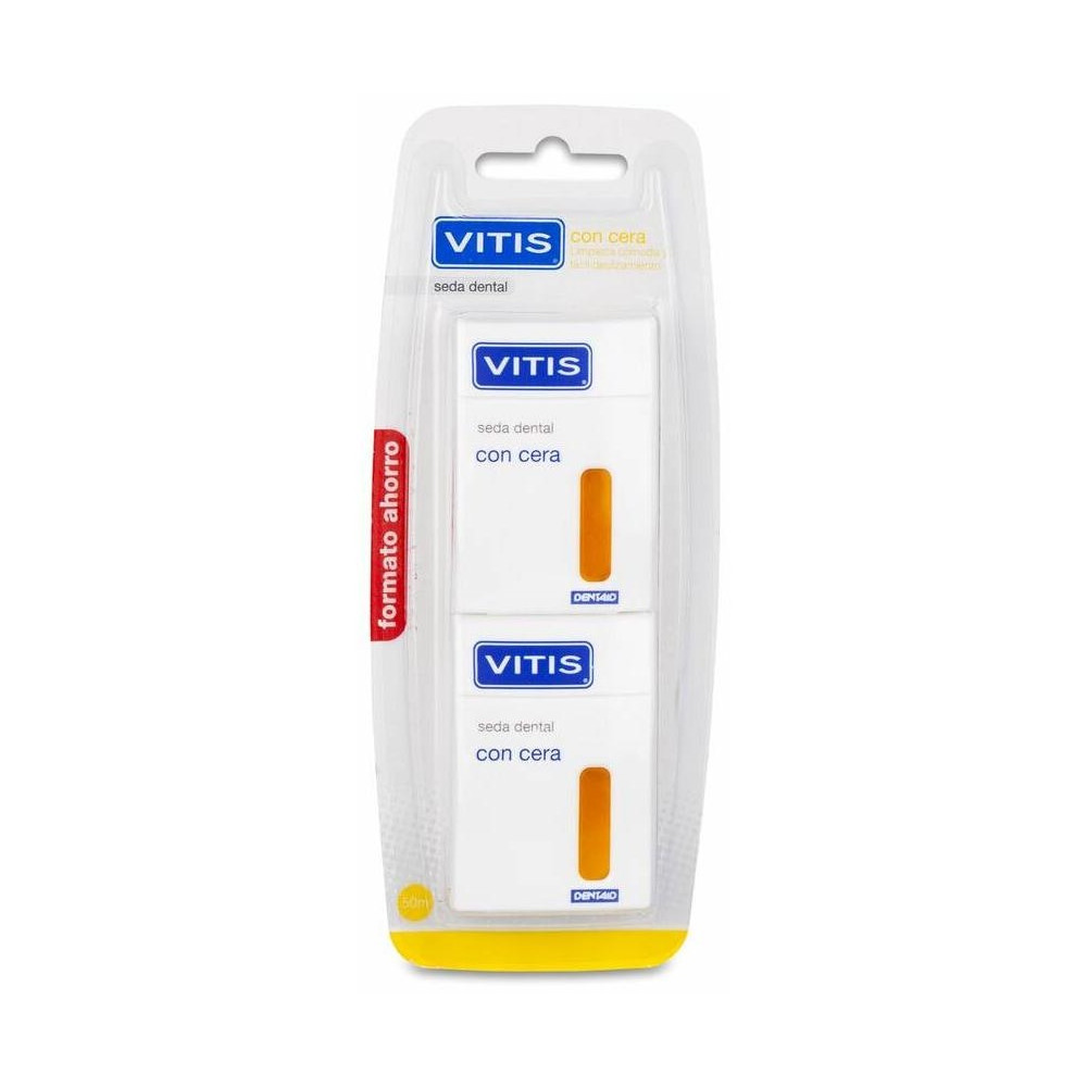 Pack Vitis Seda Dental Con Cera, 2 X 50 M
