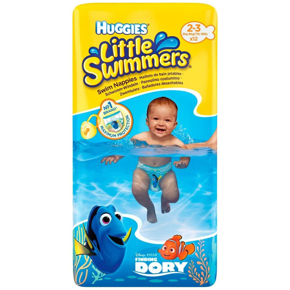 Huggies Pañal Bañador Swimmers 3-8Kg 12Uds