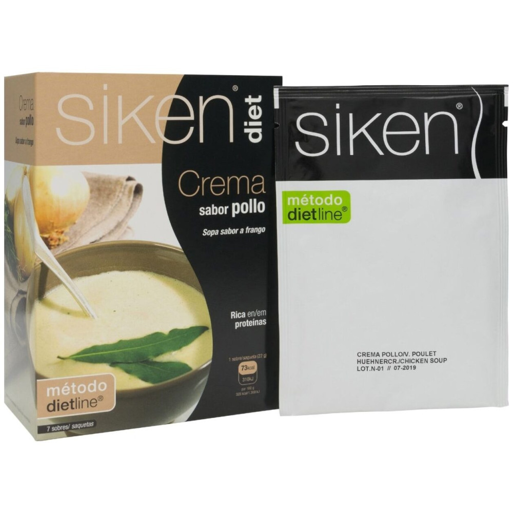 Siken Diet Crema De Pollo 7 Sobres