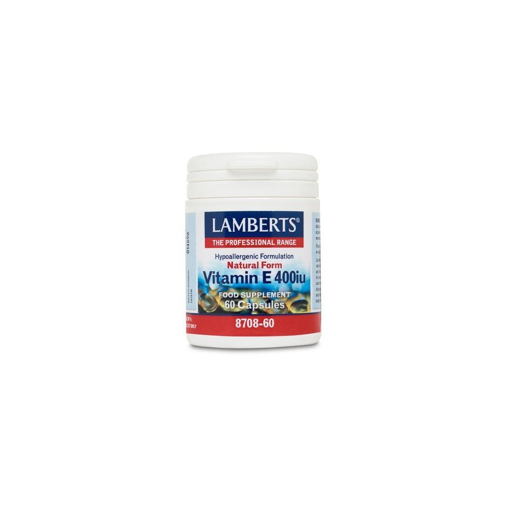 Vitamina E 60 Cap 400Ui 8708 Lamberts