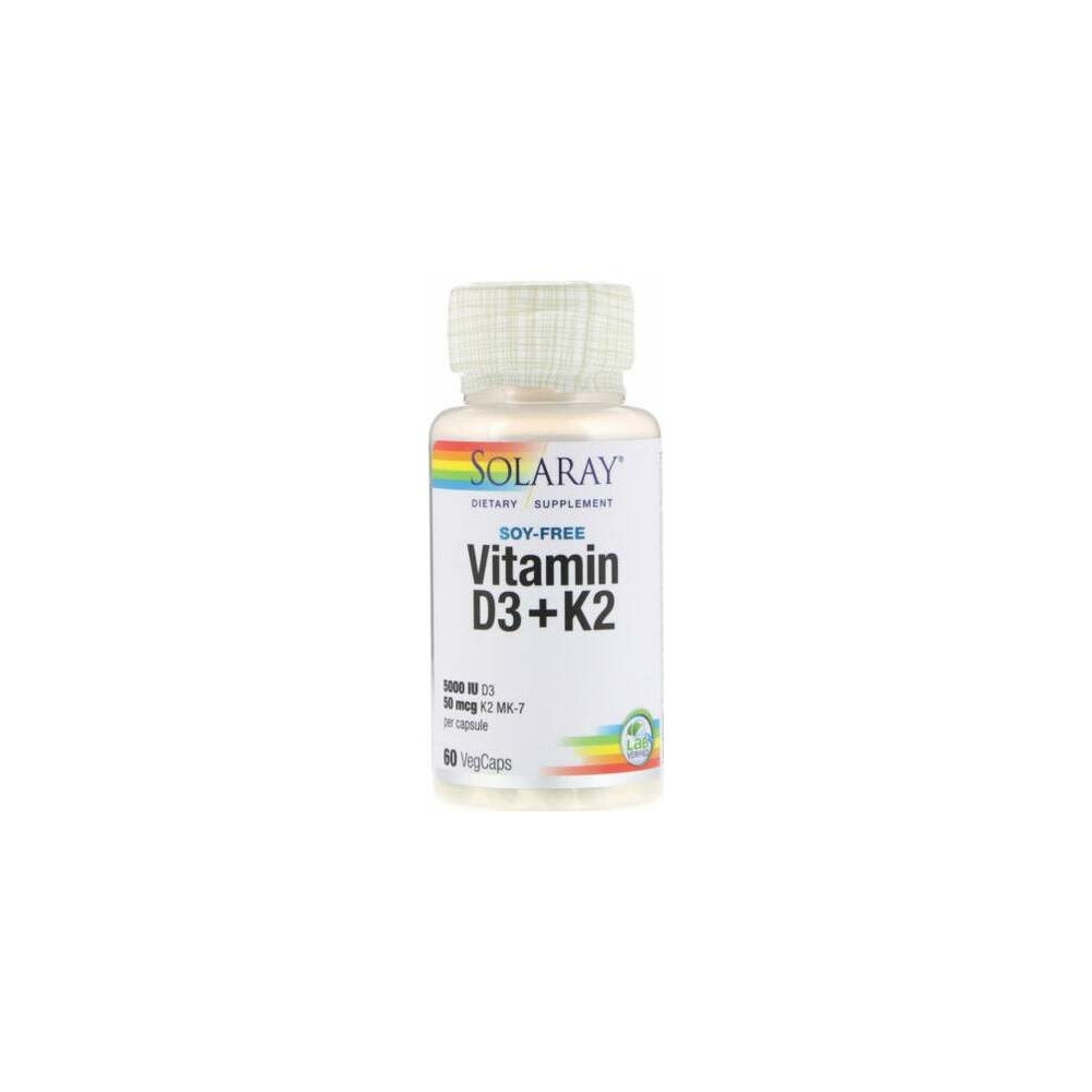 Solaray Vitamina D3 Y K2 (Mk7) 60Caps