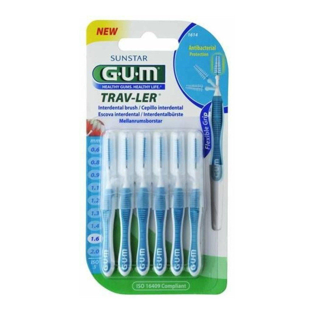 Cepillo Interdental Trav-Ler 1614 1,6Mm 6Un Azul