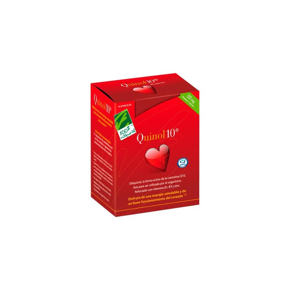 100% Natural Quinol 10 30 Cápsulas De 100Mg De Ubiquinol