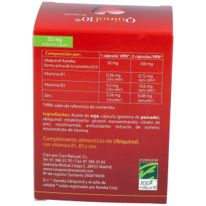 100% Natural Quinol 10 90Cápsulas De 50Mg De Ubiquinol