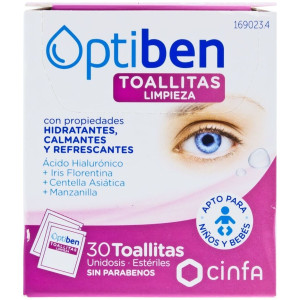 Optiben Toallita Con Loción Limpiadora Higiene, 30 Uds