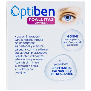 Optiben Toallita Con Loción Limpiadora Higiene, 30 Uds