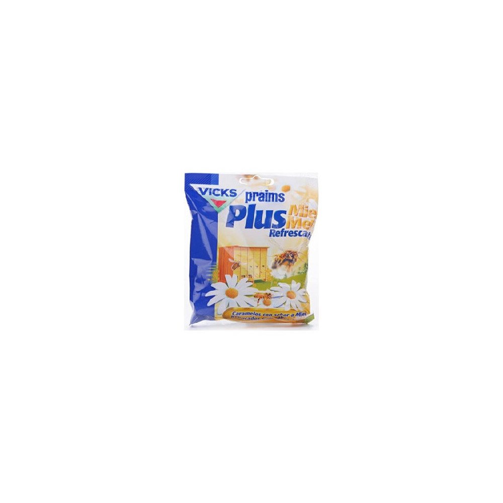 Vicks Praims Plus Caramelos Miel Refrescante, 72 G