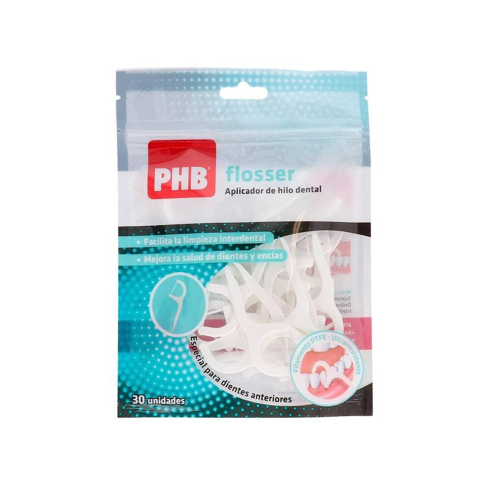Phb Flosser Aplicador Desechable Para Hilo Dental, 30 Uds