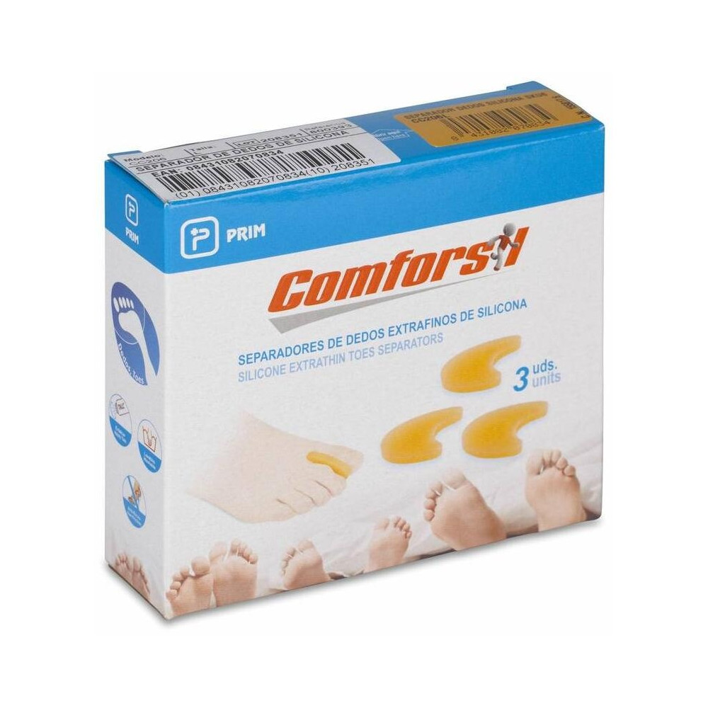 Comforsil Separadores De Dedos Extrafinos Talla L, 3 Uds
