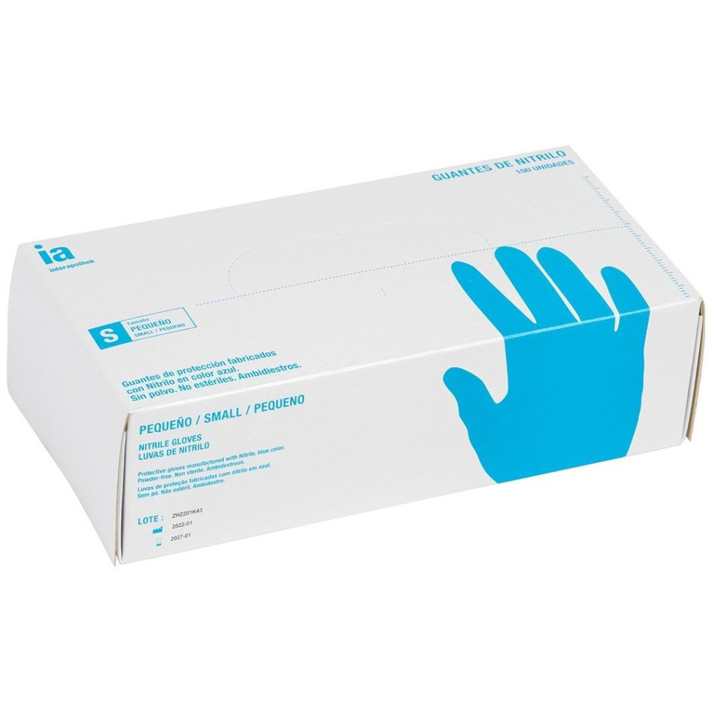 Interapothek Guantes Nitrilo Sin Polvo Talla S 100Uds