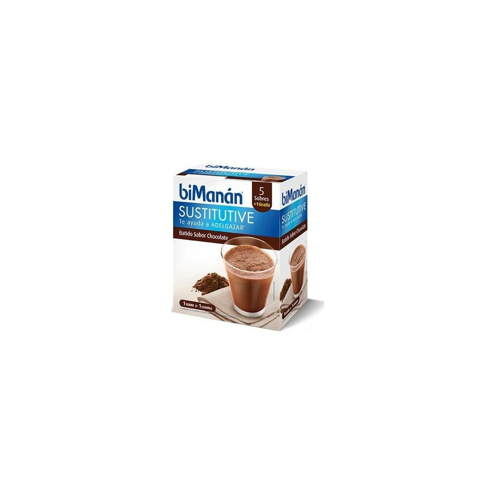 Bimanán Batido Sustitutivo Sabor Chocolate 6Uds