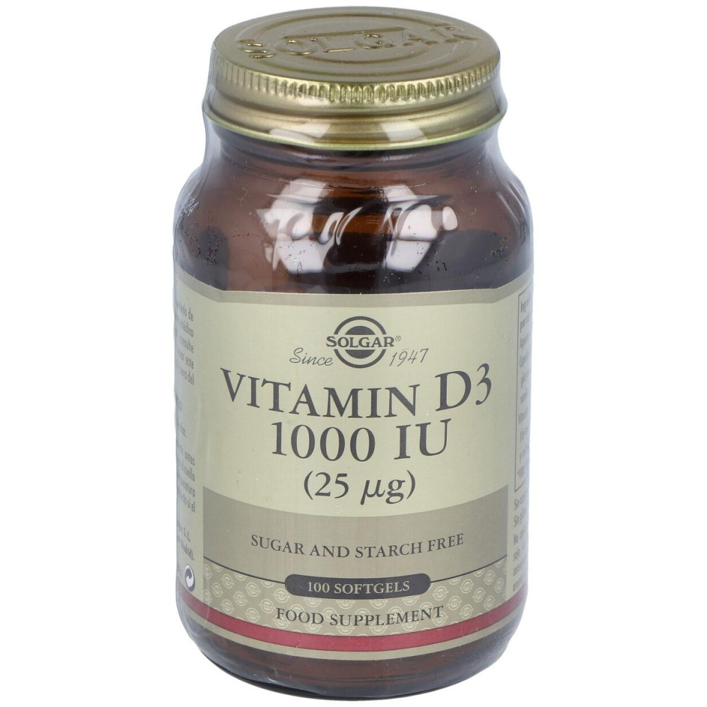 Vitamina D3 1000 Ui 25 Μg Cápsulas Blandas 100 U