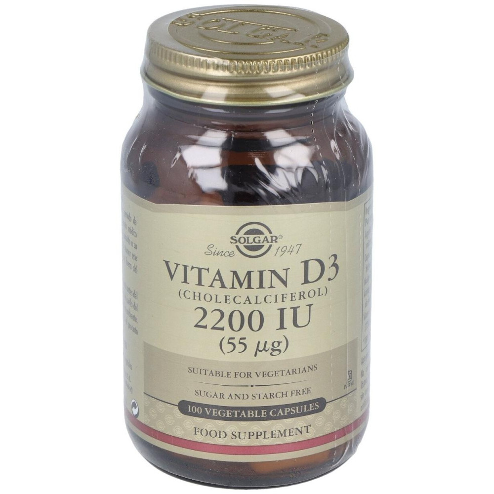 Solgar Vitamina D3 Colecalciferol 2200 Ui 55 Mcg 100 Vcaps