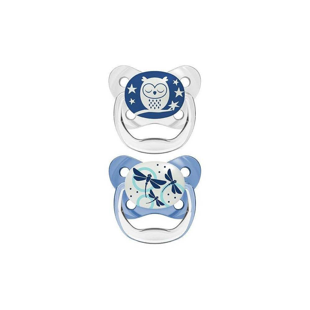 Dr Brown'S Chupete Silicona Nocturno 0 A 6 Meses Azul 2Uds