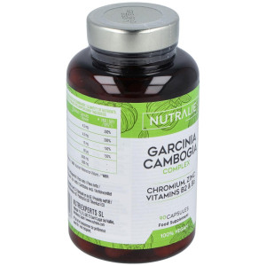 Nutralie Garcinia Cambogia Complex + Cromo + Zinc + B2 Y B6 90Caps