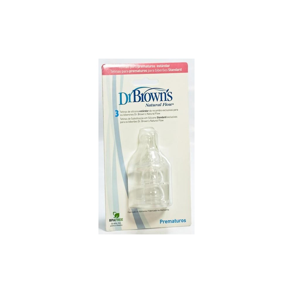 Dr Brown'S Tetina Silicona Natural Flow Prematuros 2Uds
