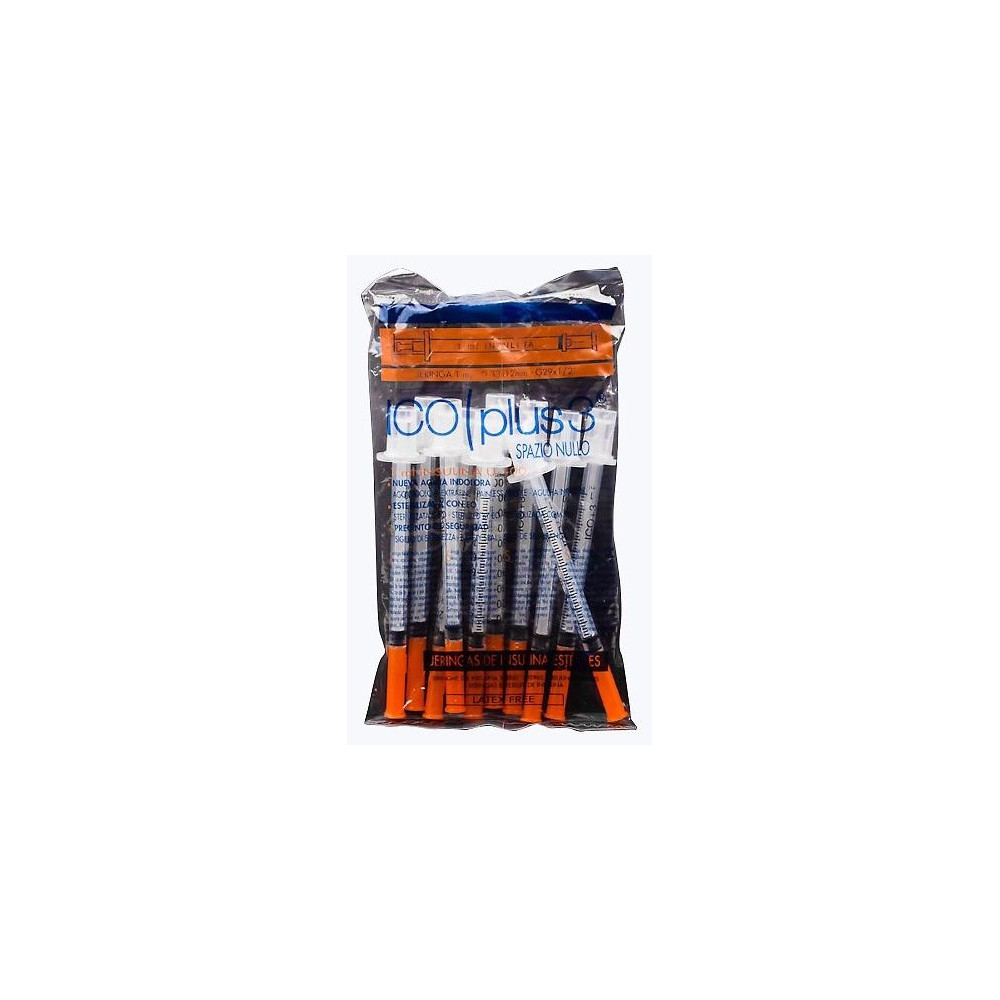 Jeringa Insulina Ico U-100 C/A 1Ml 10Uds
