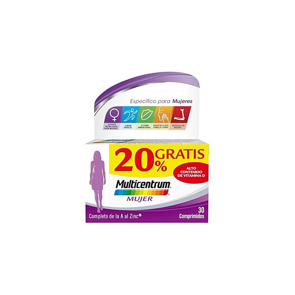 Multicentrum Mujer 30 Comprimidos +20% Gratis