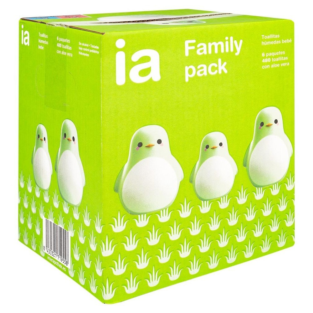 Interapothek Pack Ahorro Toallitas Aloe Vera 480Uds