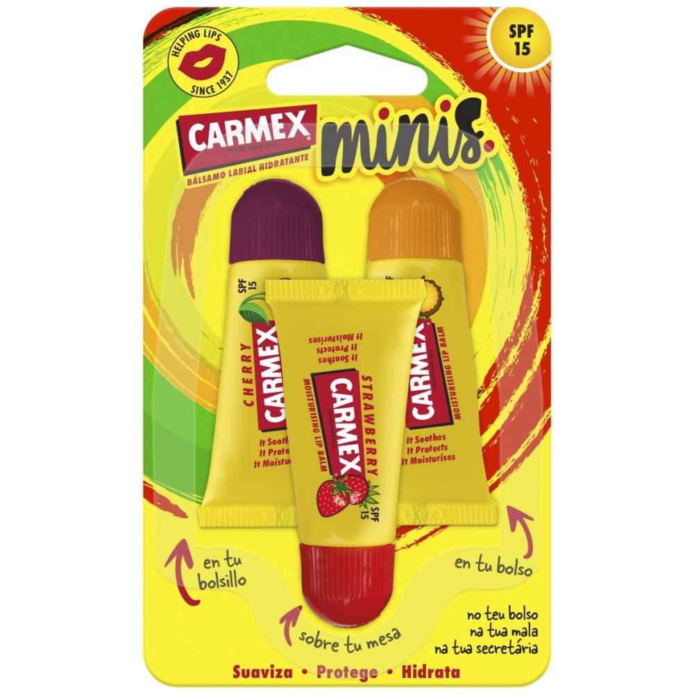 Minis Bálsamos Labiales Hidratantes Spf15 Triplo 3 U