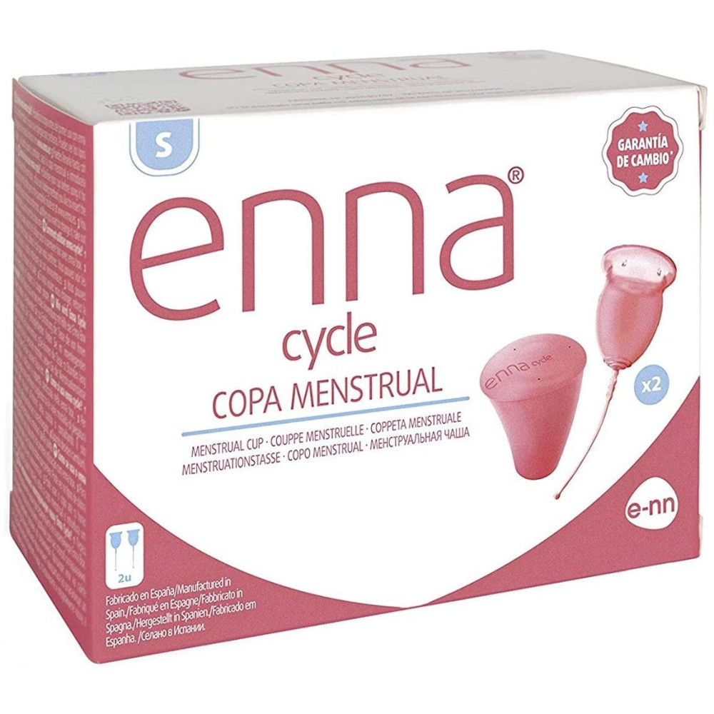 Enna Cycle - Easy Cup Copas Menstruales + Caja Esterilizadora Talla S 2U + 1U