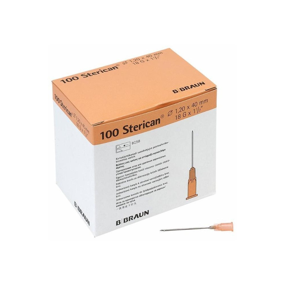 Braun Sterican Aguja Hipodérmica 1,2 X 40Mm Rosa. Caja De 100 Unidades