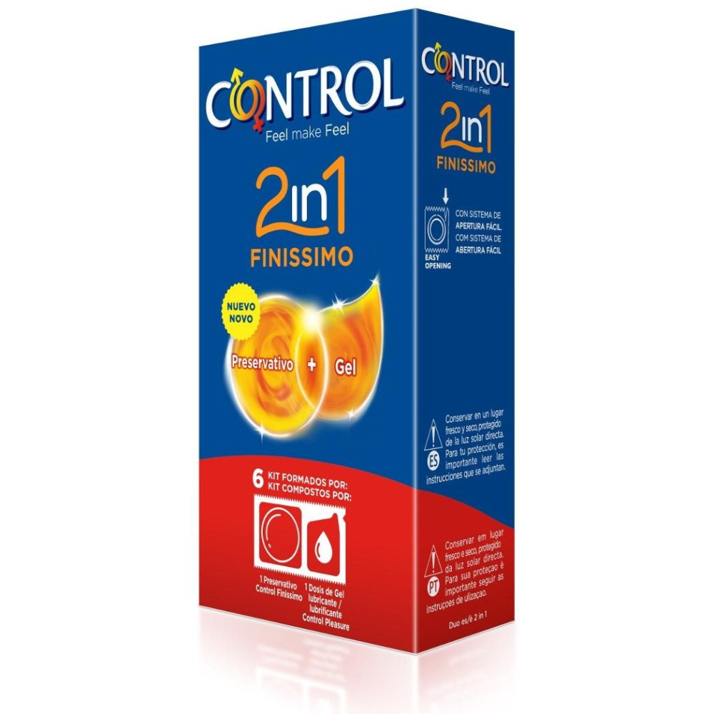 Control Finisimo 2En1 Preservativo+Lubricante 6U 2