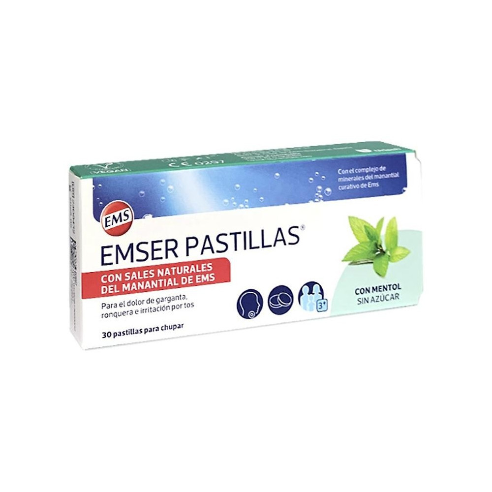 Emser Pastillas Con Mentol Sin Azúcar - 30 Unidades