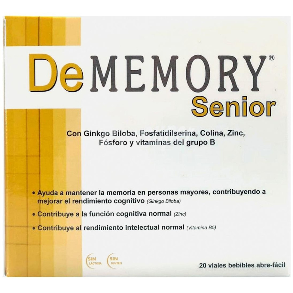 Dememory Senior Para La Memoria En Personas Mayores 20 Ampollas