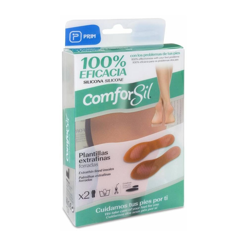 Comforsil Plantillas Extrafinas De Silicona Forradas Talla M, 1 Par