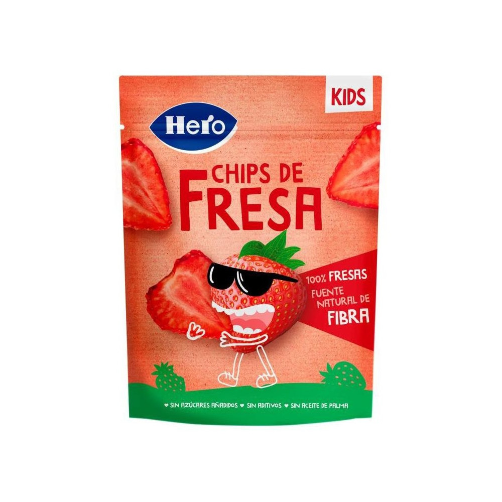 Hero Kids Chips De Fresa Sin Azúcares Añadidos 12G