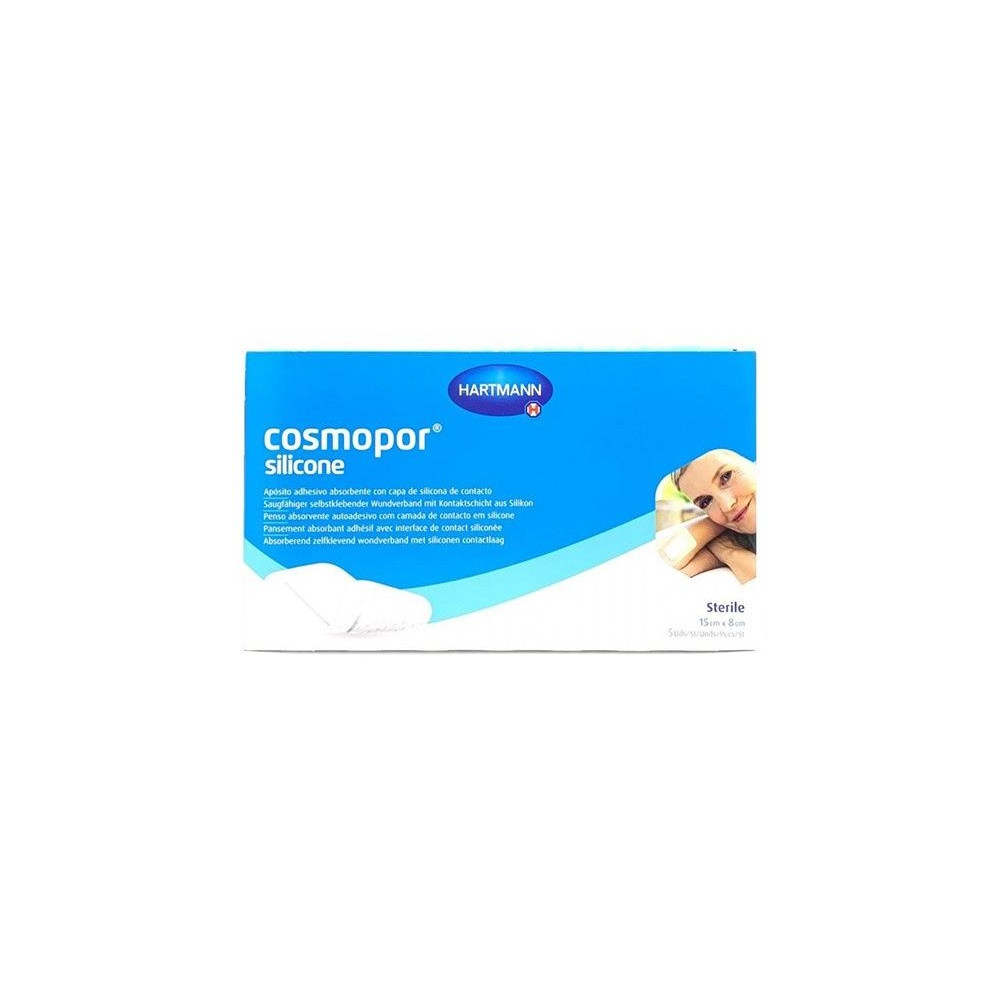 Cosmopor Silicone Aposito Esteril 15Cmx8Cm 5Uds