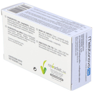 Novadiet Melatonova Flas Para El Sueño 30 Comprimidos Bucodispersables.
