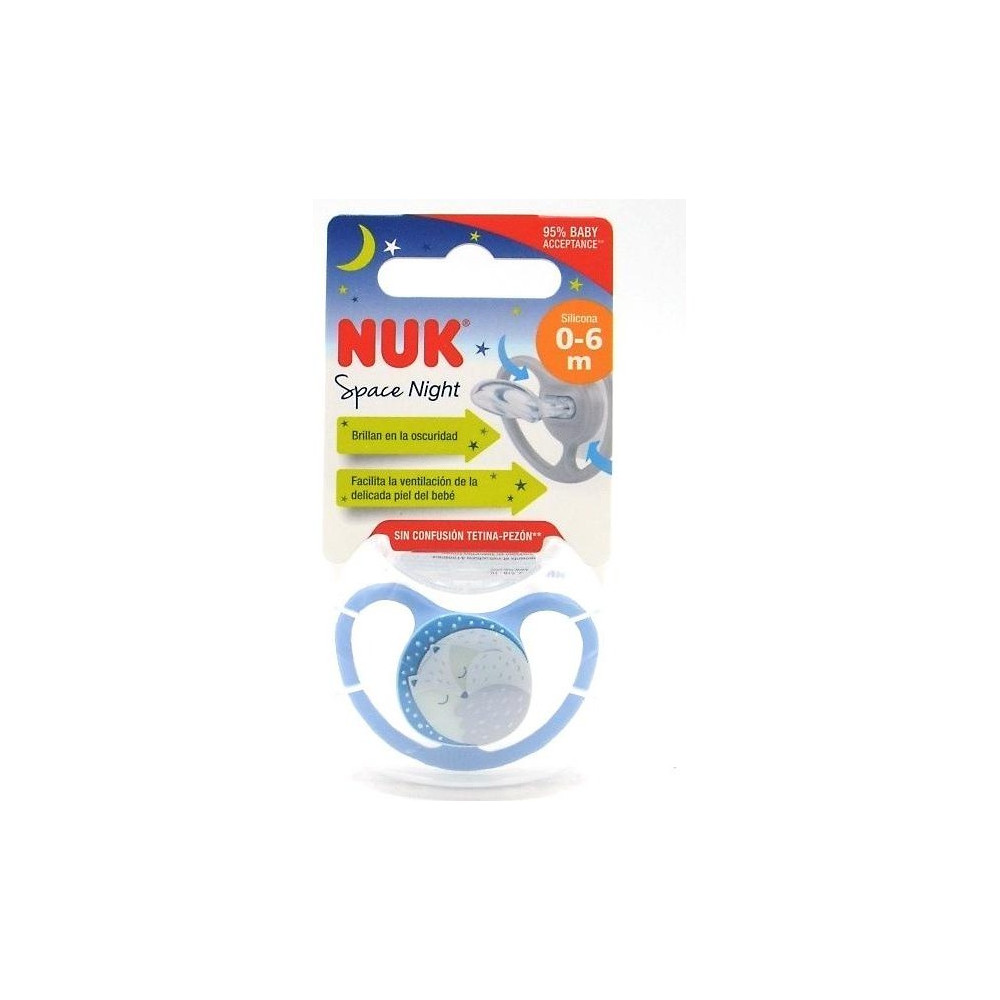 Pack Chupete Space Night 0-6 Silicona 6Ud Surtidas