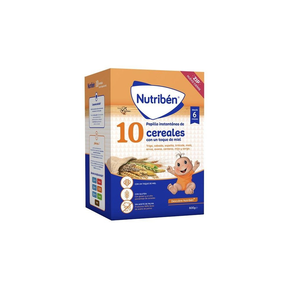 Nutribén Papilla 10 Cereales Con Miel 600G