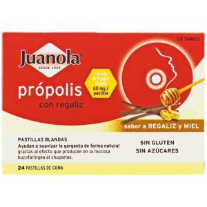 Juanola® Própolis Con Miel Sabor Regaliz 24Uds