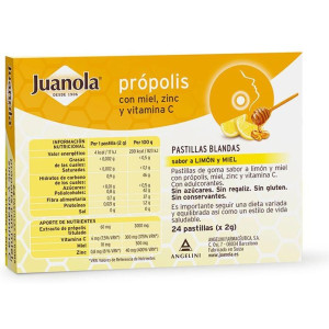 Juanola Própolis Con Miel, Zinc Y Vitamina C Sabor Limón Y Miel