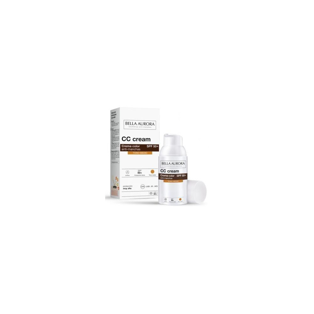 Bella Aurora Cc Cream Crema Color Anti-Manchas Spf50+ Tono Medio 30Ml