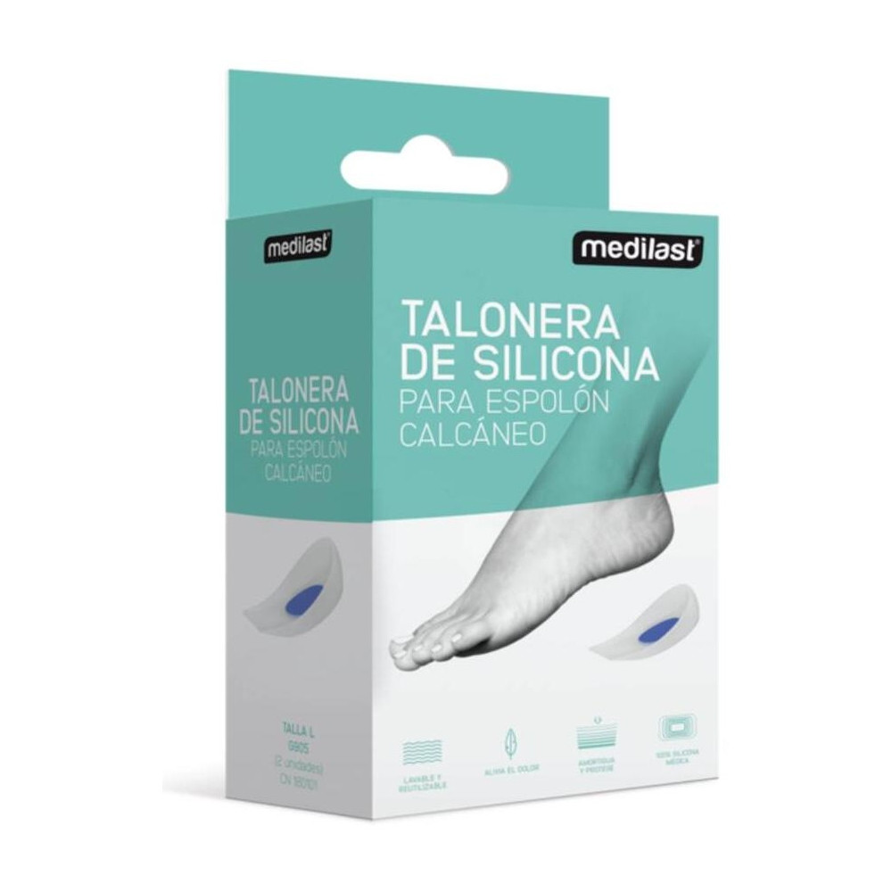 Medilast Talonera De Silicona Para Espolón Calcáneo Talla M, 2 Uds