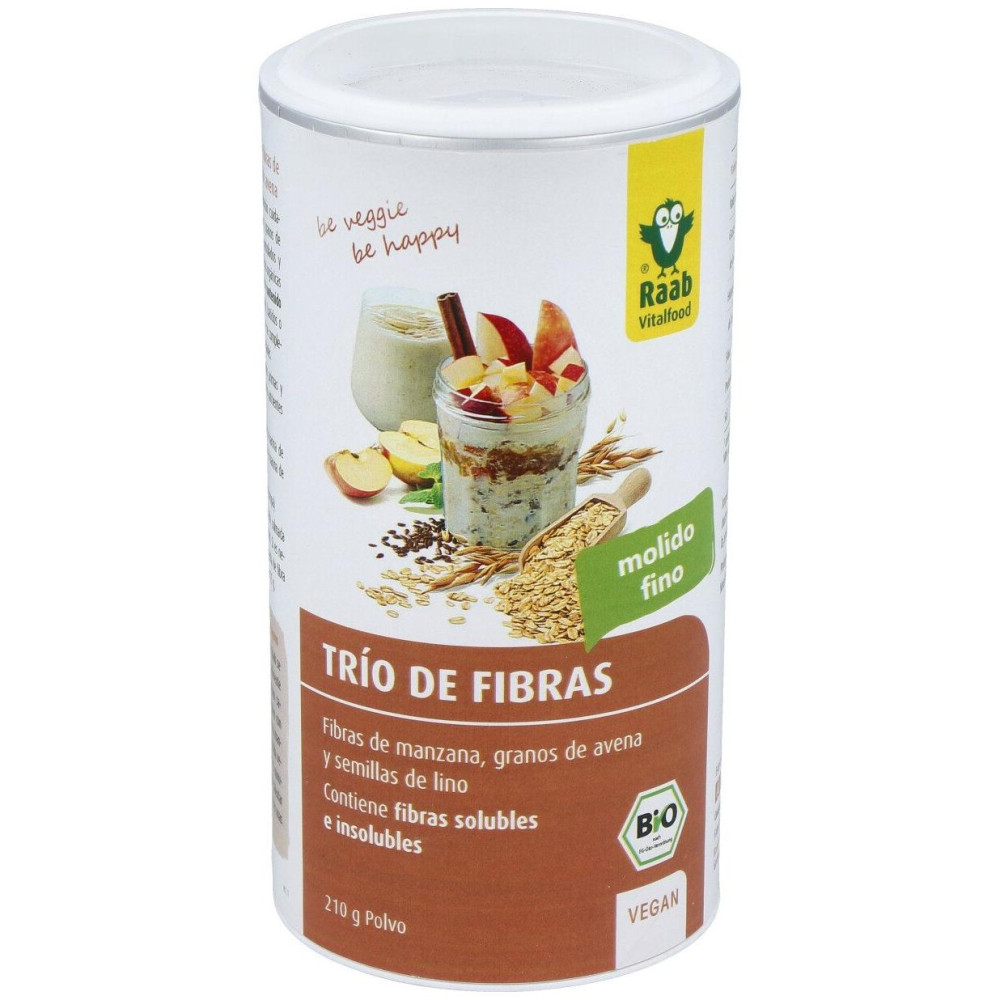 Raab Vitalfood Trío Fibras Manzana Avena Lino Bio Vegano 210G