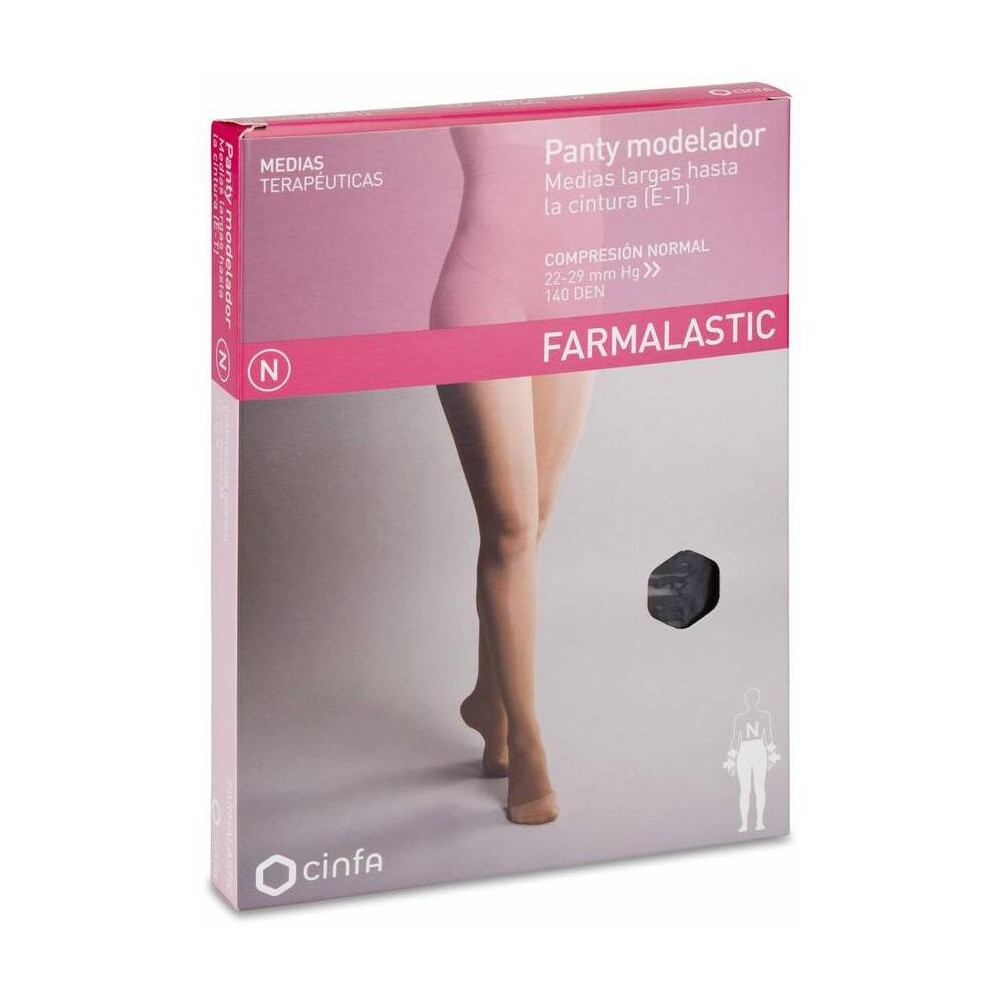 Farmalastic Panty Modelador Negro Compresión Normal Talla Pequeña, 1 Ud