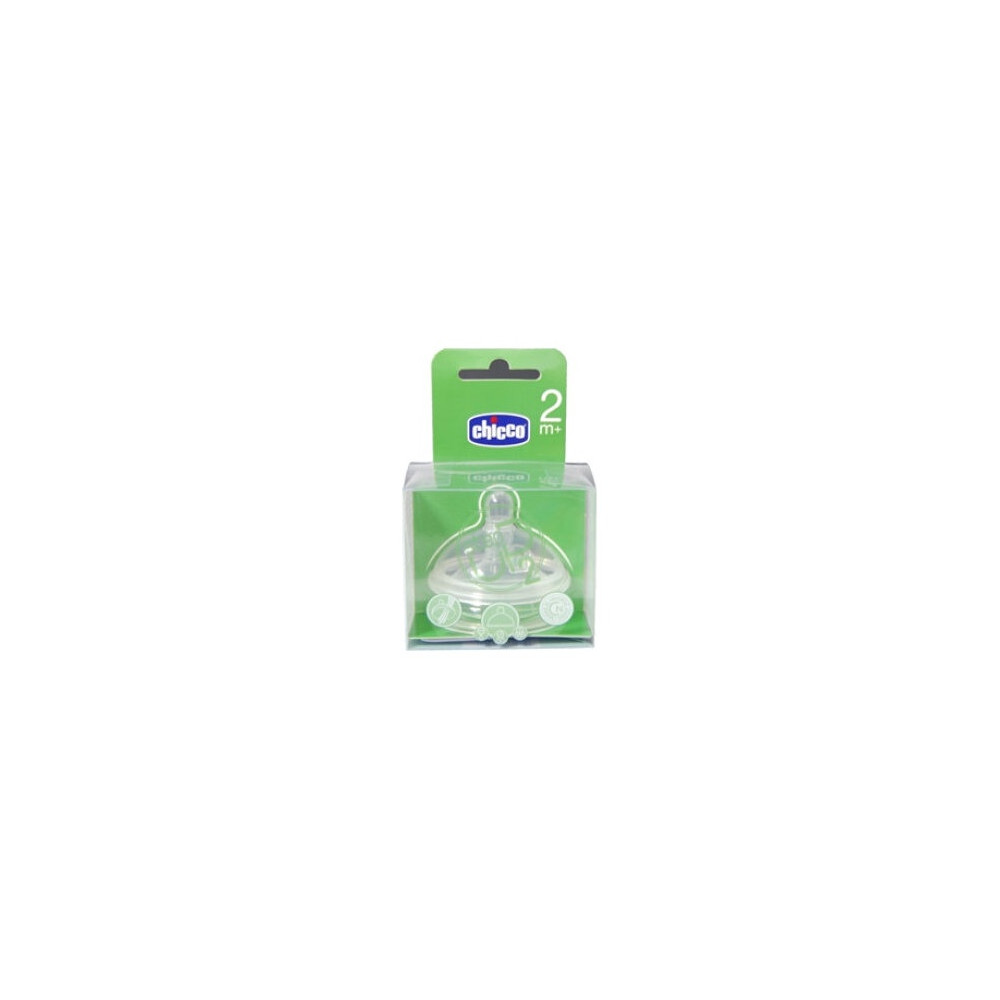 Chicco® Tetina Step Up 2 Silicona Boca Ancha Flujo Regulable 4M+ 2Uds