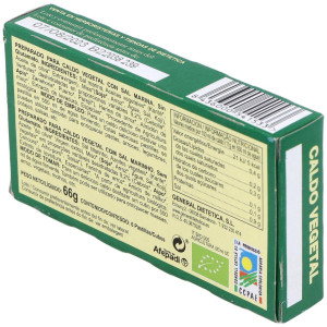 Caldo Vegetal Eco Con Sal Marina Natural 6Pastilla