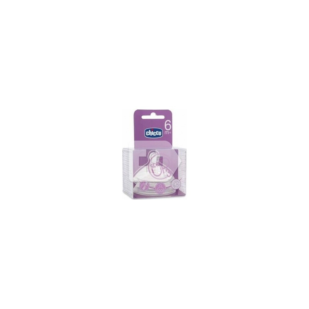 Chicco® Tetina Step Up 3 Silicona Boca Ancha Flujo Rápido 2Uds 2