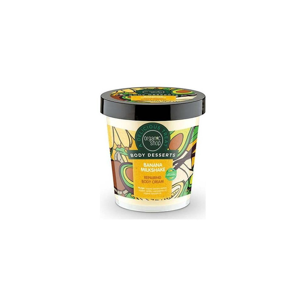 Organic Shop Crema Corporal Reparadora Batido De Plátano 450Ml