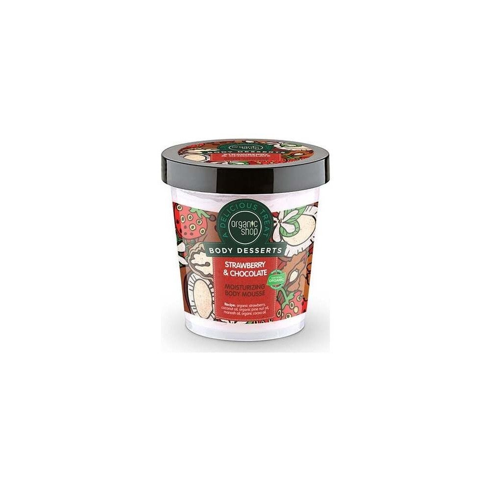 Organic Shop Mousse Corporal Hidratante Fresa Y Chocolate 450Ml