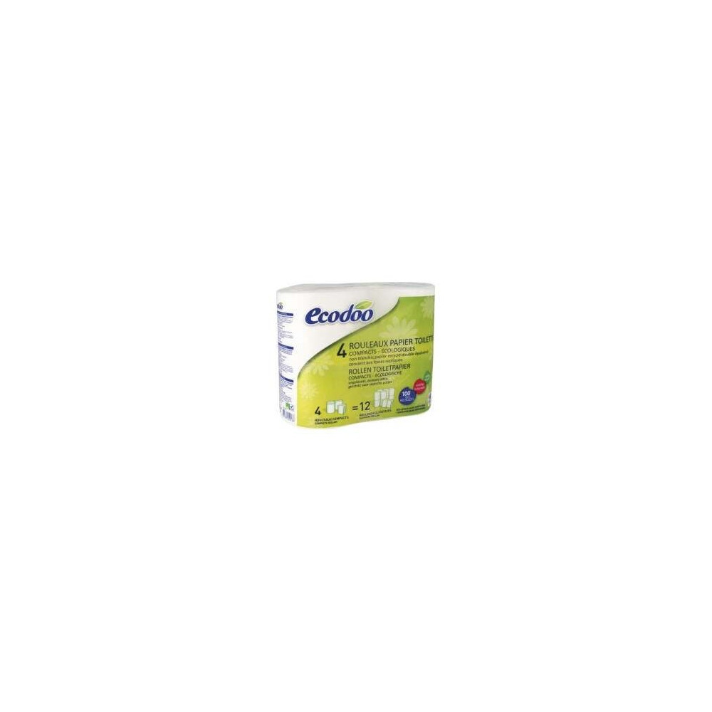 Ecodoo Papel Higienico 100% Fibra Reciclada 4Uds