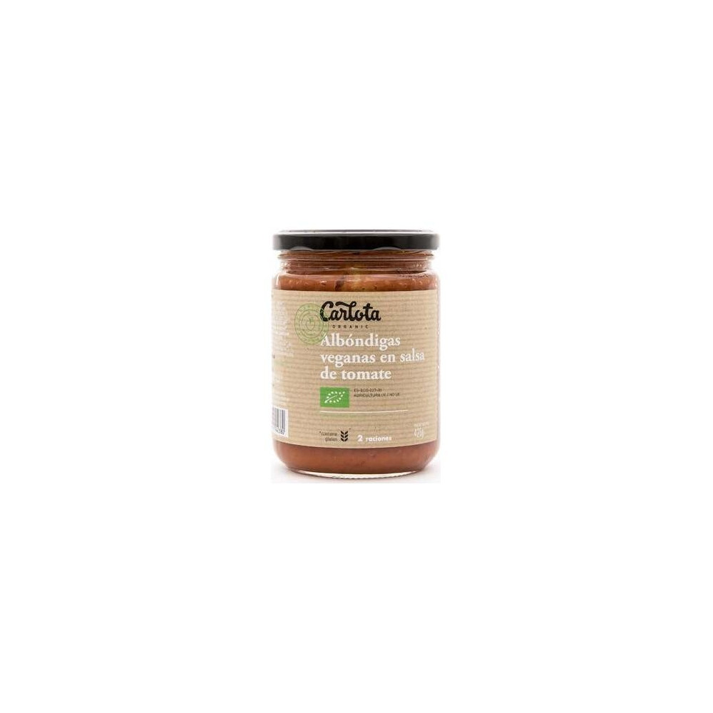 Carlota Organic Albondigas Salsa Tomat Bio Veg 425G