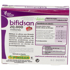 Pinisan Bifidsan 20.000 Millones De Ufc 20 Cápsulas